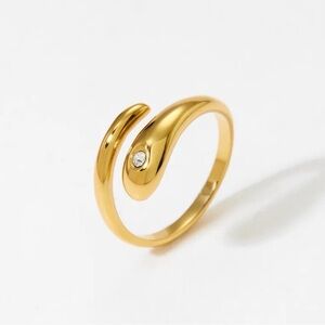 Gold Snake Ring | IP Plated Stainless Steel Wrap Ring